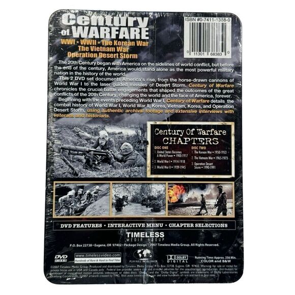 Century of Warfare (DVD, 2007, 2-Disc Set) in Tin box New / Sealed - Picture 2 of 4
